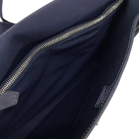 Auth HERMES Buenaventura Mini - Blue Indigo Toile Officier Veau Barenia None - Picture 14 of 15